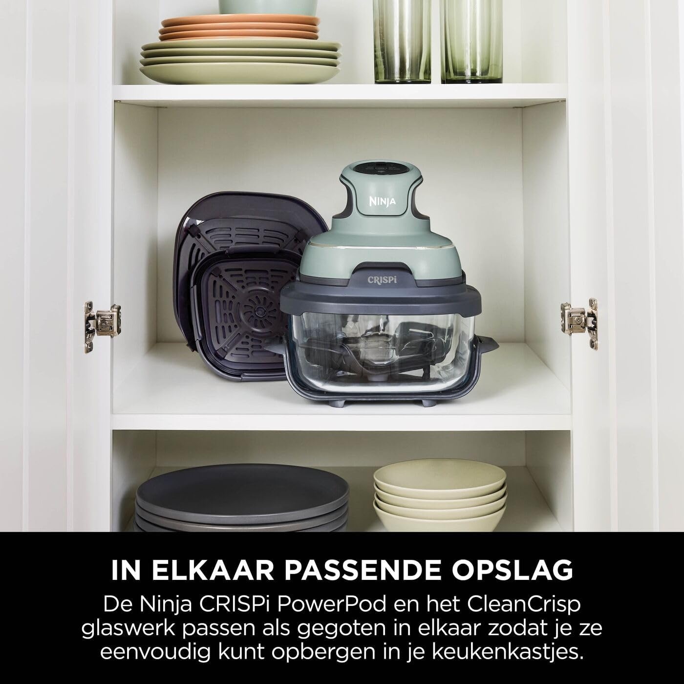 Ninja CRISPi Draagbare Airfryer, 3,8 L, 4-in-1: Airfry, Braden, Warmhouden