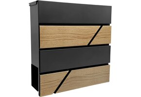 Moderne Wandbrievenbus Antraciet met Krantenvak - 52% Korting!