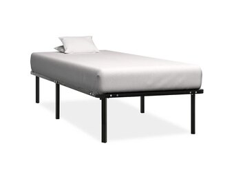 Zwart Metalen Bedframe met Lattenbodem 100x200 cm - 34% Korting
