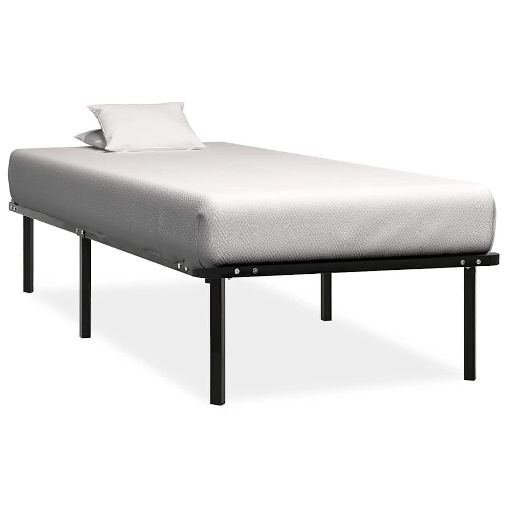 Zwart Metalen Bedframe met Lattenbodem 100x200 cm - 34% Korting