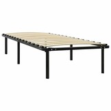 Zwart Metalen Bedframe met Lattenbodem 100x200 cm - 34% Korting