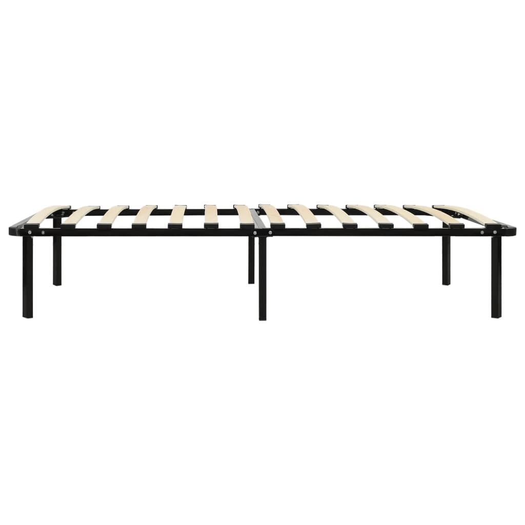 Zwart Metalen Bedframe met Lattenbodem 100x200 cm - 34% Korting