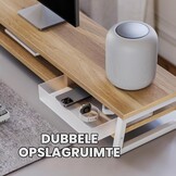 Dubbele Monitorstandaard Donker Eiken - 58% Korting