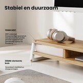 Dubbele Monitorstandaard Donker Eiken - 58% Korting