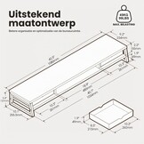 Dubbele Monitorstandaard Donker Eiken - 58% Korting