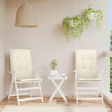 vidaXL Tuinstoelkussens Hoge Rug 6 st Crème 33% Korting