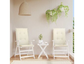 vidaXL Tuinstoelkussens Hoge Rug 6 st Crème 33% Korting