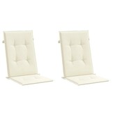 vidaXL Tuinstoelkussens Hoge Rug 6 st Crème 33% Korting