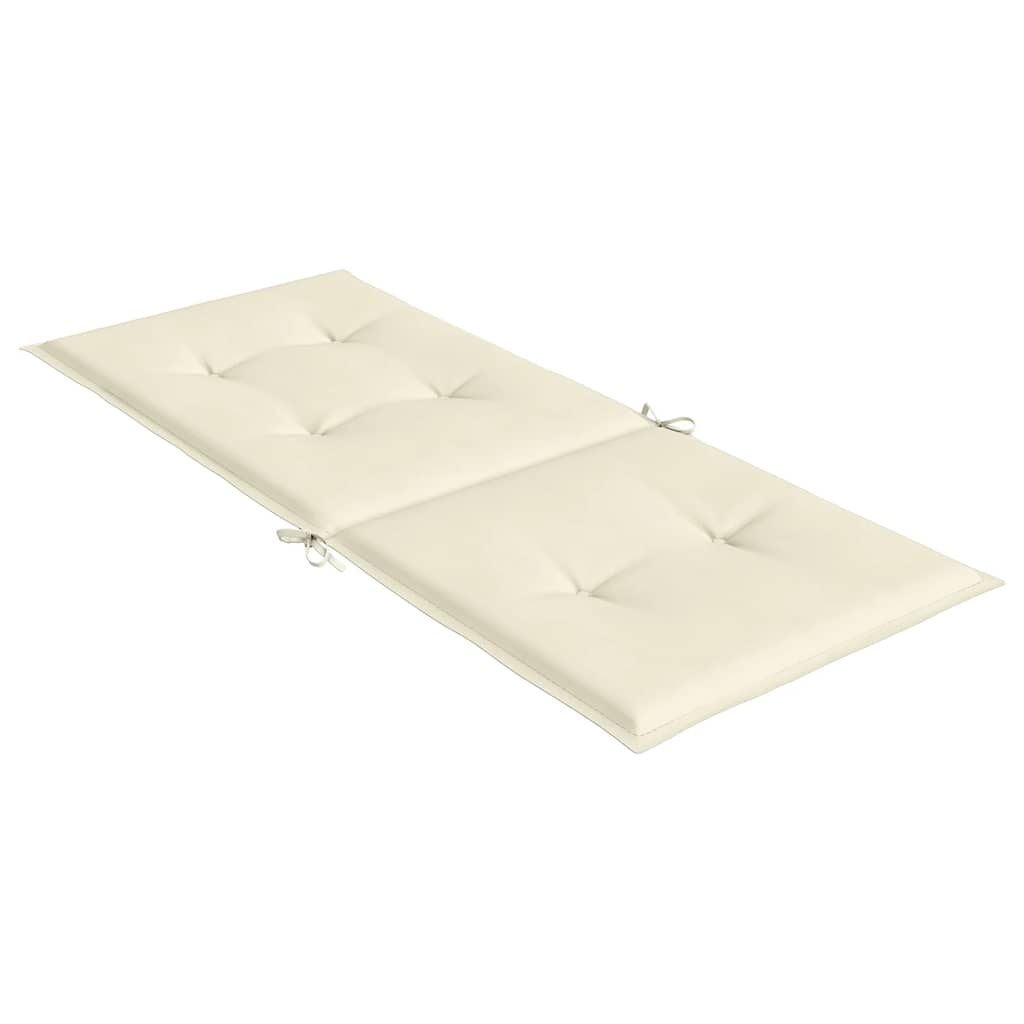 vidaXL Tuinstoelkussens Hoge Rug 6 st Crème 33% Korting