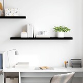 Zwevende Wandschap Hoogglans Zwart 120 cm - 33% Korting!
