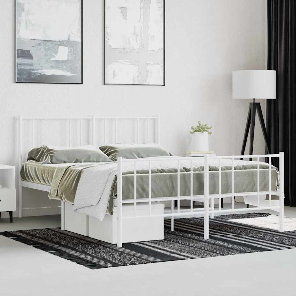 Wit Metalen Bedframe 140x200 cm - 34% Korting