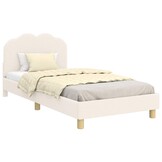Kinderbed Crème 90x200cm met Opberg Hoofdbord - 34% Korting