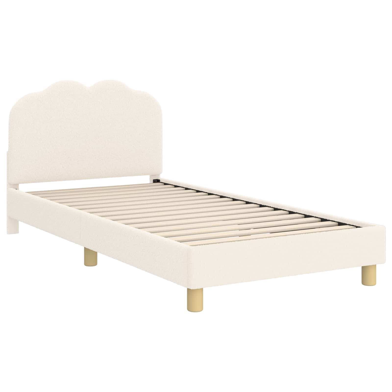 Kinderbed Crème 90x200cm met Opberg Hoofdbord - 34% Korting