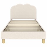 Kinderbed Crème 90x200cm met Opberg Hoofdbord - 34% Korting