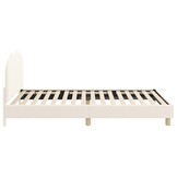 Kinderbed Crème 90x200cm met Opberg Hoofdbord - 34% Korting