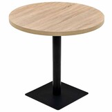 Bistrotafel Rond MDF & Staal Eikenkleur 80x75 cm - 35% Korting!