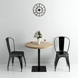 Bistrotafel Rond MDF & Staal Eikenkleur 80x75 cm - 35% Korting!