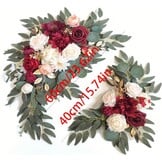 Kunstbloemenguirlande Wit 2-Delig - Pioenrozen & Rozen - 32% Korting