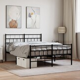 Zwart metalen bedframe 120x200 cm - 34% korting
