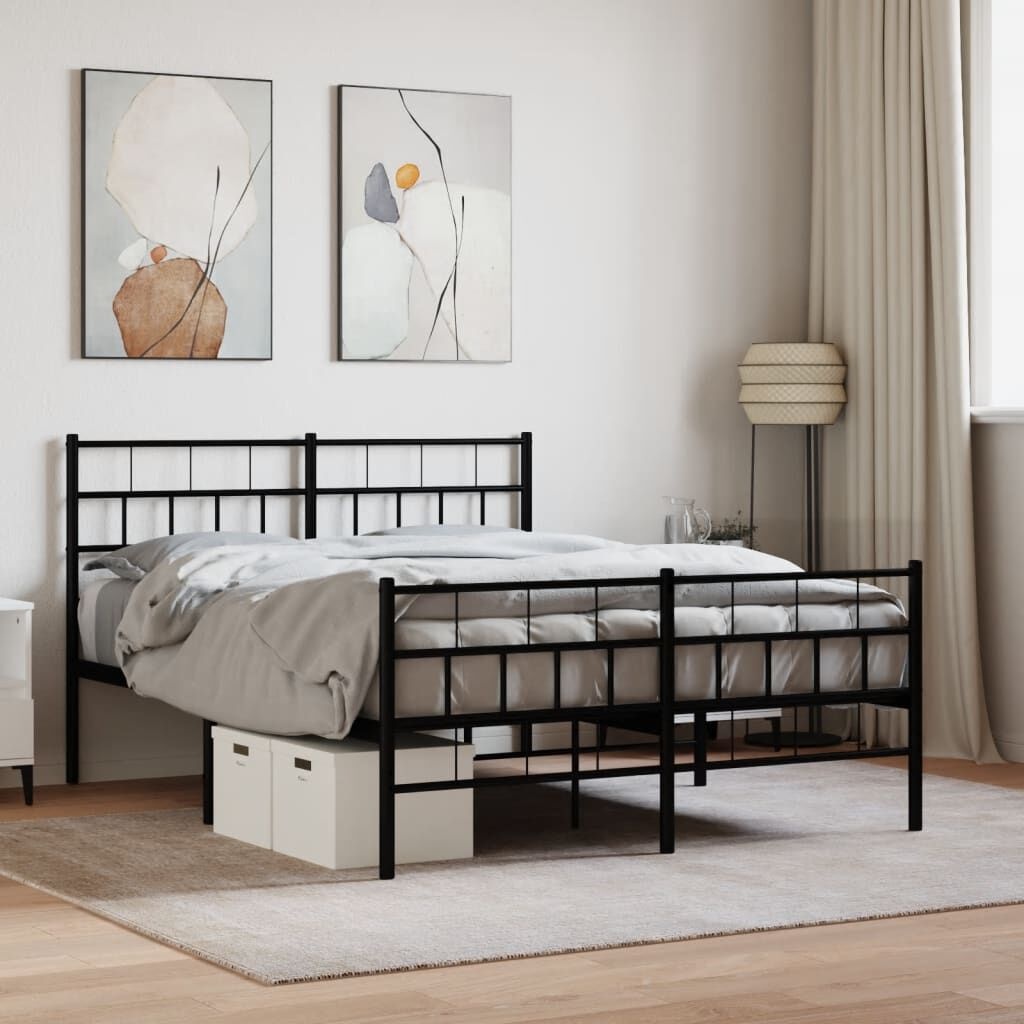 Zwart metalen bedframe 120x200 cm - 34% korting