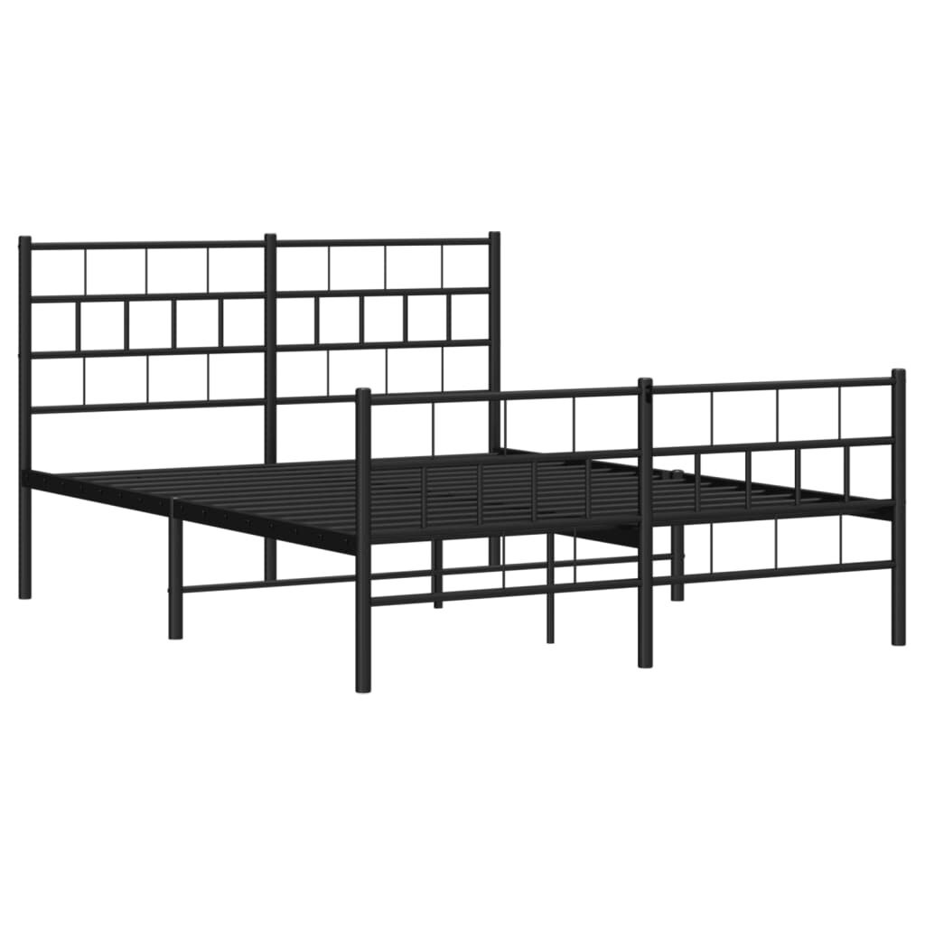 Zwart metalen bedframe 120x200 cm - 34% korting