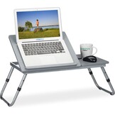 Inklapbare Laptoptafel met 4 Kantelstanden & 2 Hoogtes - Grijs (33% Korting)