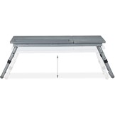 Inklapbare Laptoptafel met 4 Kantelstanden & 2 Hoogtes - Grijs (33% Korting)