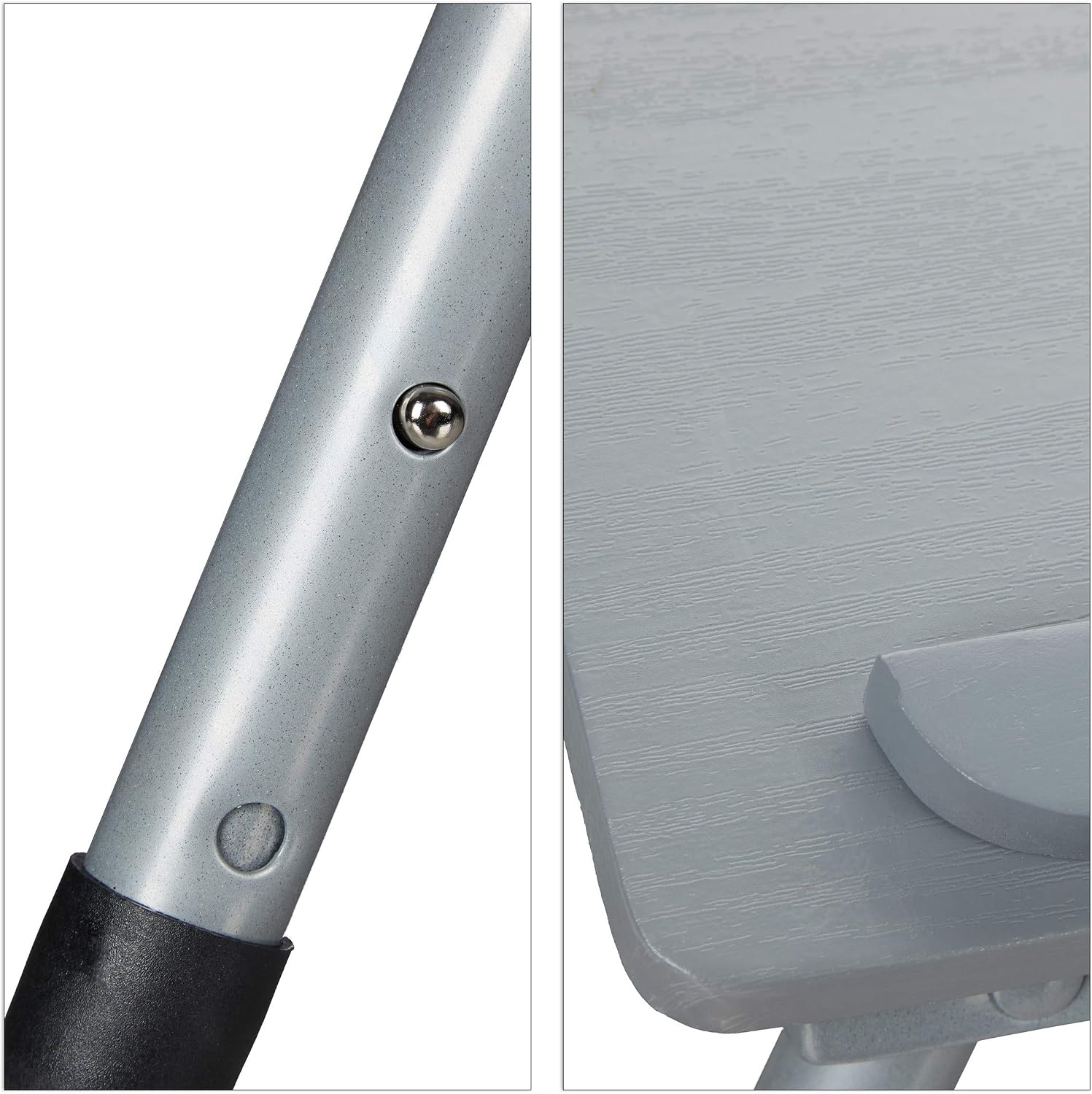 Inklapbare Laptoptafel met 4 Kantelstanden & 2 Hoogtes - Grijs (33% Korting)