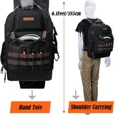 Gereedschapsrugzak 45L, 76 Vakken, Laptopvak, Waxed Canvas - 35% Korting