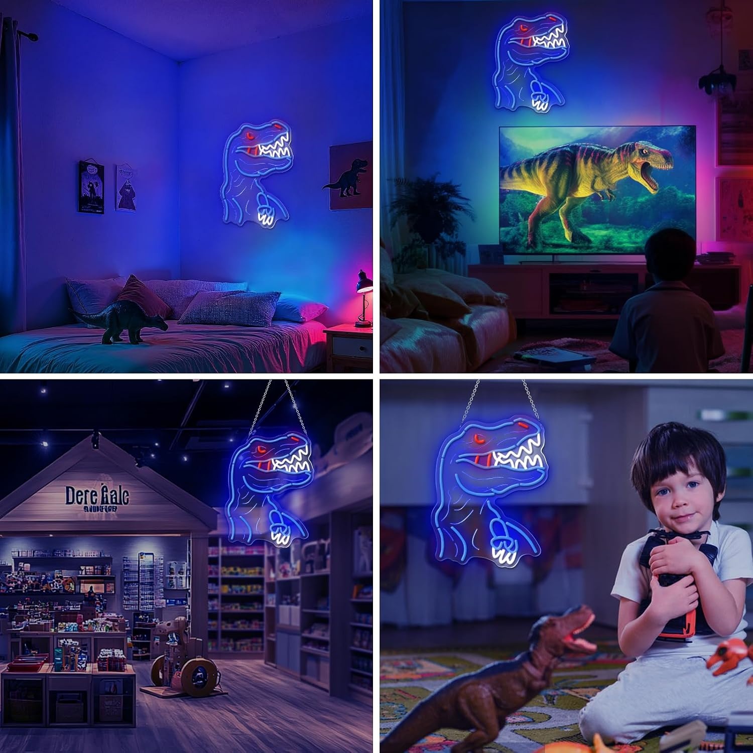LED Neon Dinosaurus Wandlamp 33% Korting