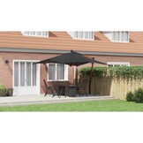 Zweefparasol 400x300cm Antraciet met Houten Paal - 54% Korting!