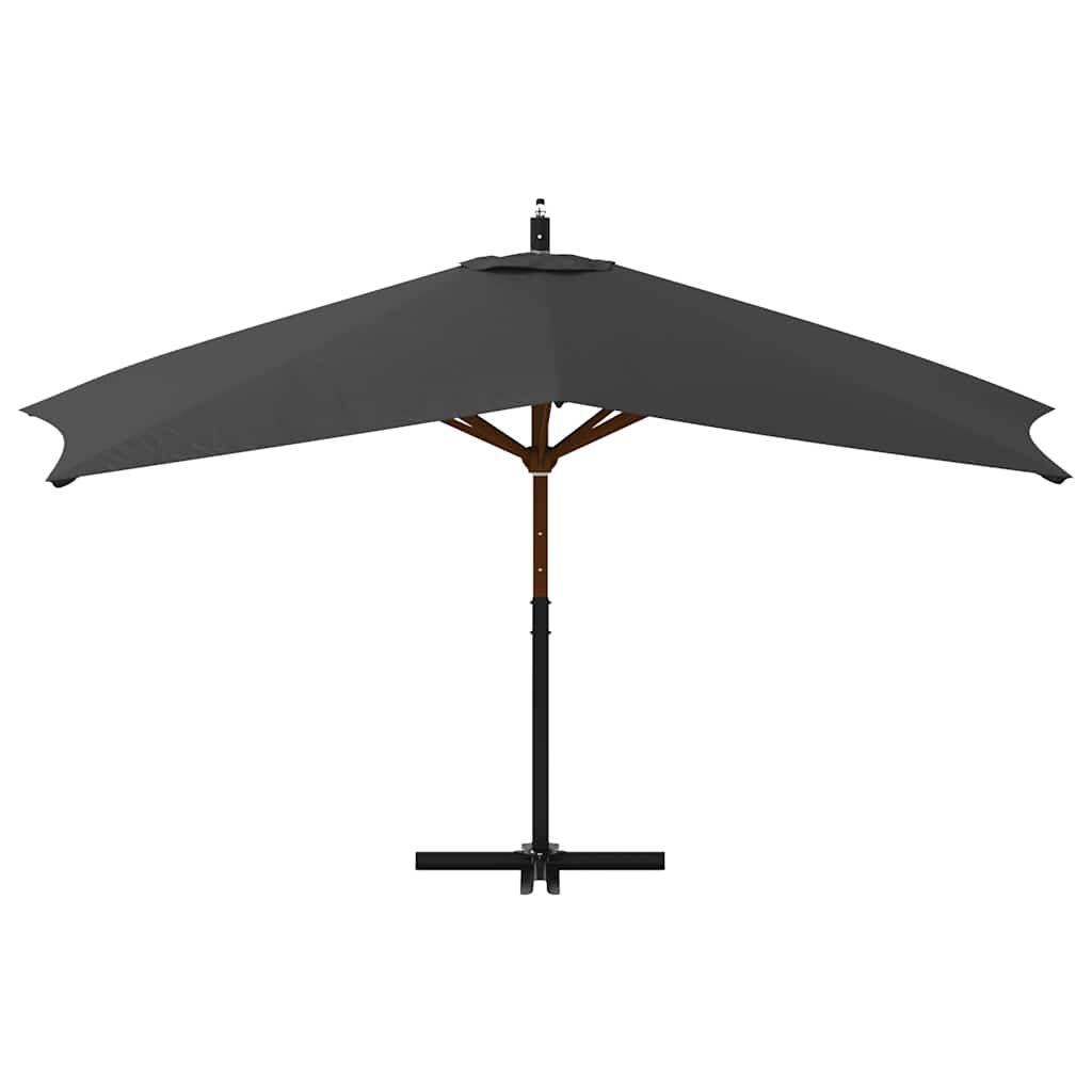 Zweefparasol 400x300cm Antraciet met Houten Paal - 54% Korting!