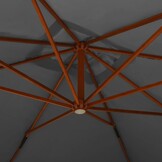 Zweefparasol 400x300cm Antraciet met Houten Paal - 54% Korting!