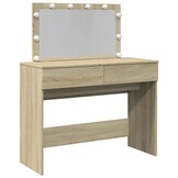Kaptafel met LED-verlichting, 100x40x120 cm, Sonoma Eiken (34% Korting)