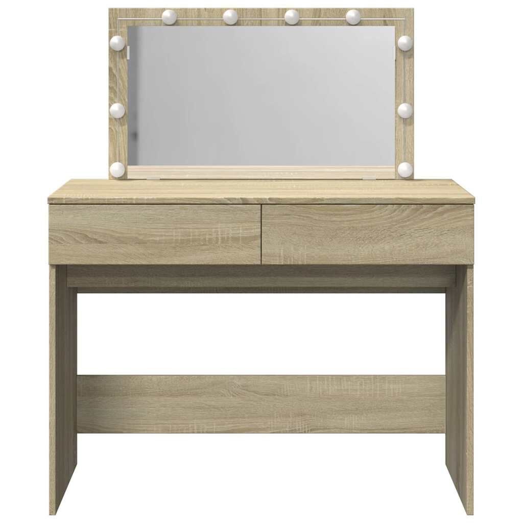 Kaptafel met LED-verlichting, 100x40x120 cm, Sonoma Eiken (34% Korting)