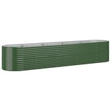 Plantenbak 368x80x68 cm Groen Staal - 34% Korting!