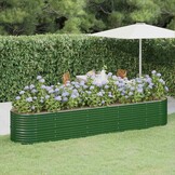 Plantenbak 368x80x68 cm Groen Staal - 34% Korting!