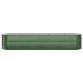Plantenbak 368x80x68 cm Groen Staal - 34% Korting!