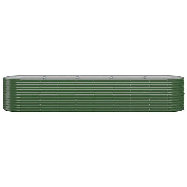 Plantenbak 368x80x68 cm Groen Staal - 34% Korting!