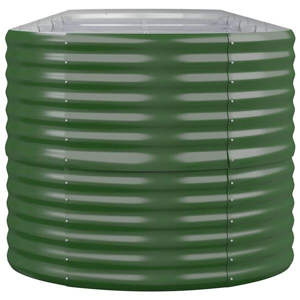 Plantenbak 368x80x68 cm Groen Staal - 34% Korting!