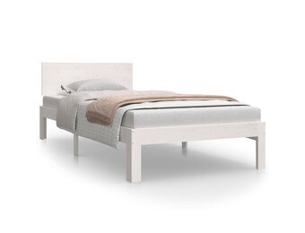 Massief Grenen Bedframe Wit 90x200 cm - 34% Korting
