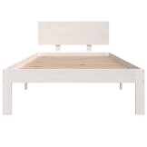 Massief Grenen Bedframe Wit 90x200 cm - 34% Korting