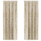 VidaXL Verduisteringsgordijnen Crème 260 x 140 cm Fluweel - 33% Korting
