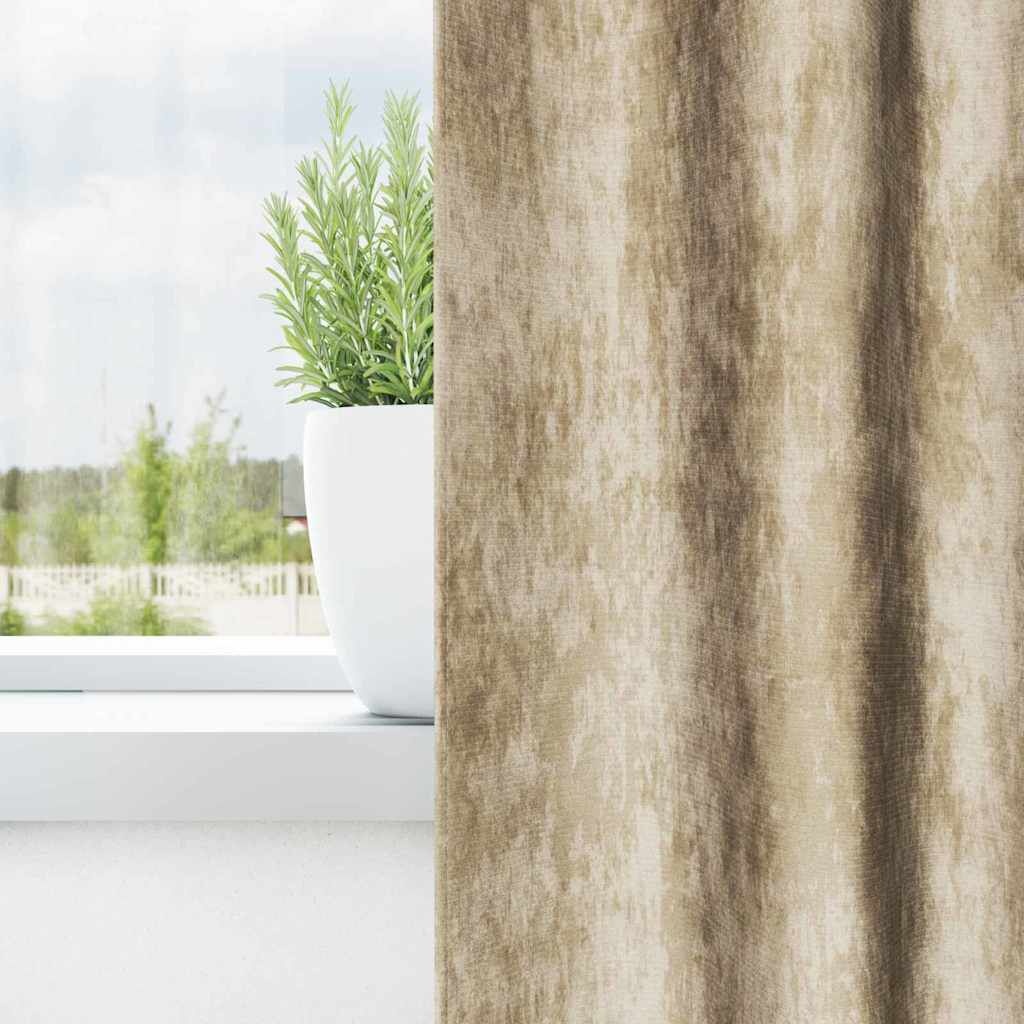 VidaXL Verduisteringsgordijnen Crème 260 x 140 cm Fluweel - 33% Korting