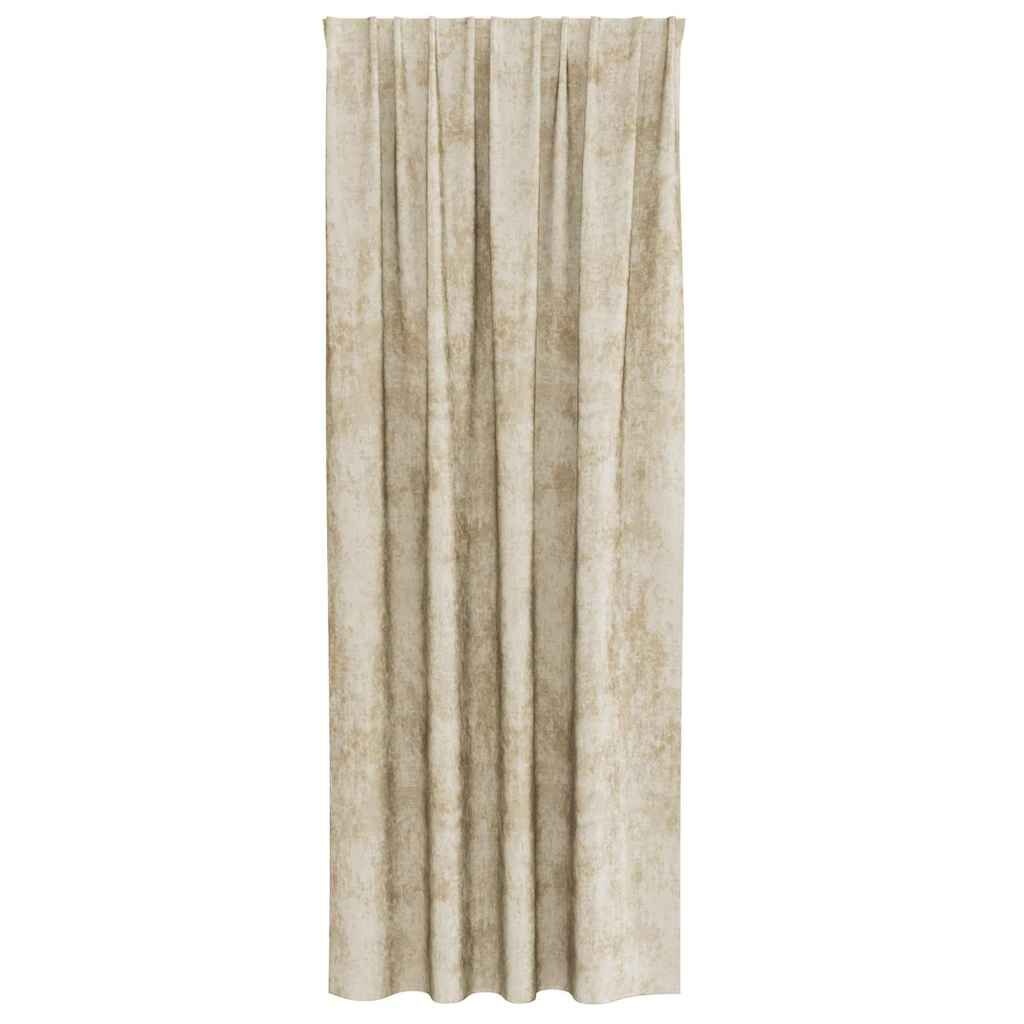 VidaXL Verduisteringsgordijnen Crème 260 x 140 cm Fluweel - 33% Korting