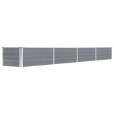 Verhoogde Plantenbak Grijs Gegalvaniseerd Staal 320x40x45 cm - 34% Korting!