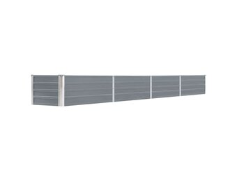 Verhoogde Plantenbak Grijs Gegalvaniseerd Staal 320x40x45 cm - 34% Korting!