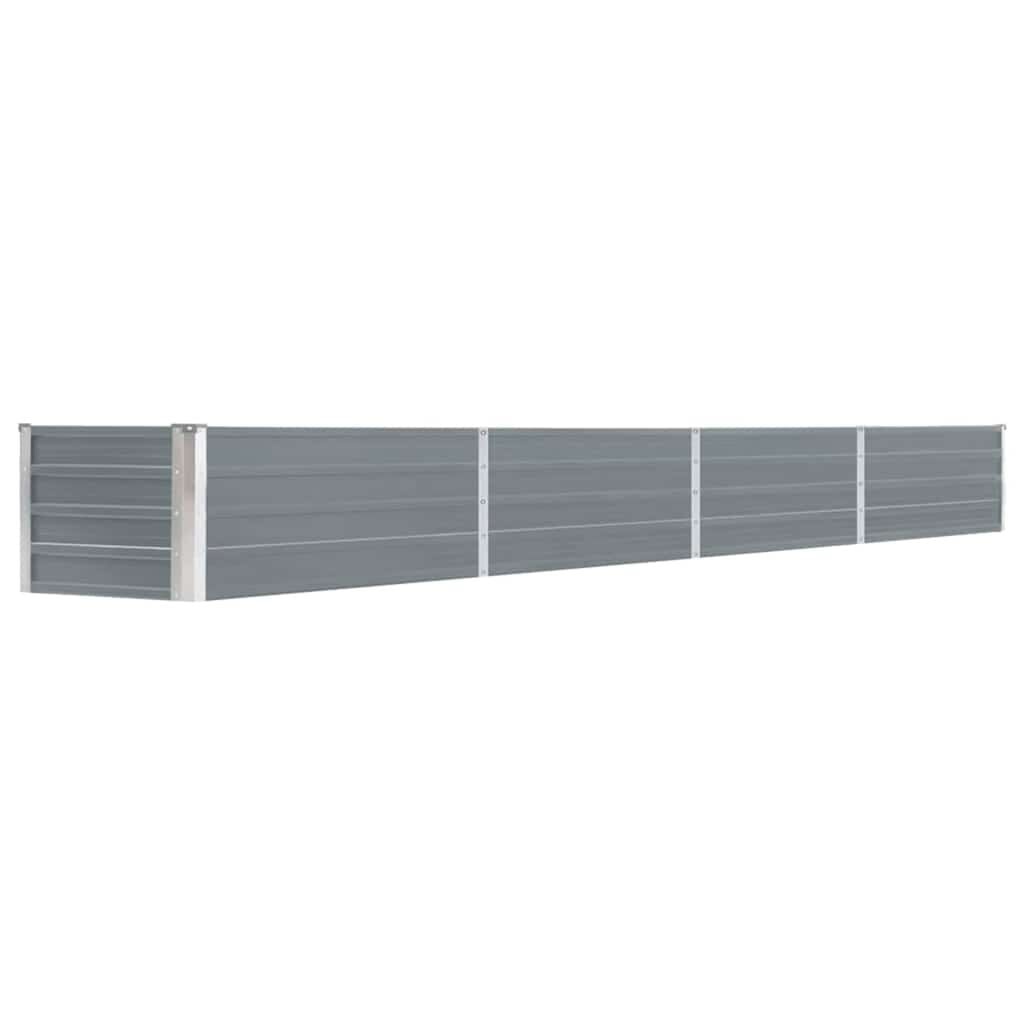 Verhoogde Plantenbak Grijs Gegalvaniseerd Staal 320x40x45 cm - 34% Korting!