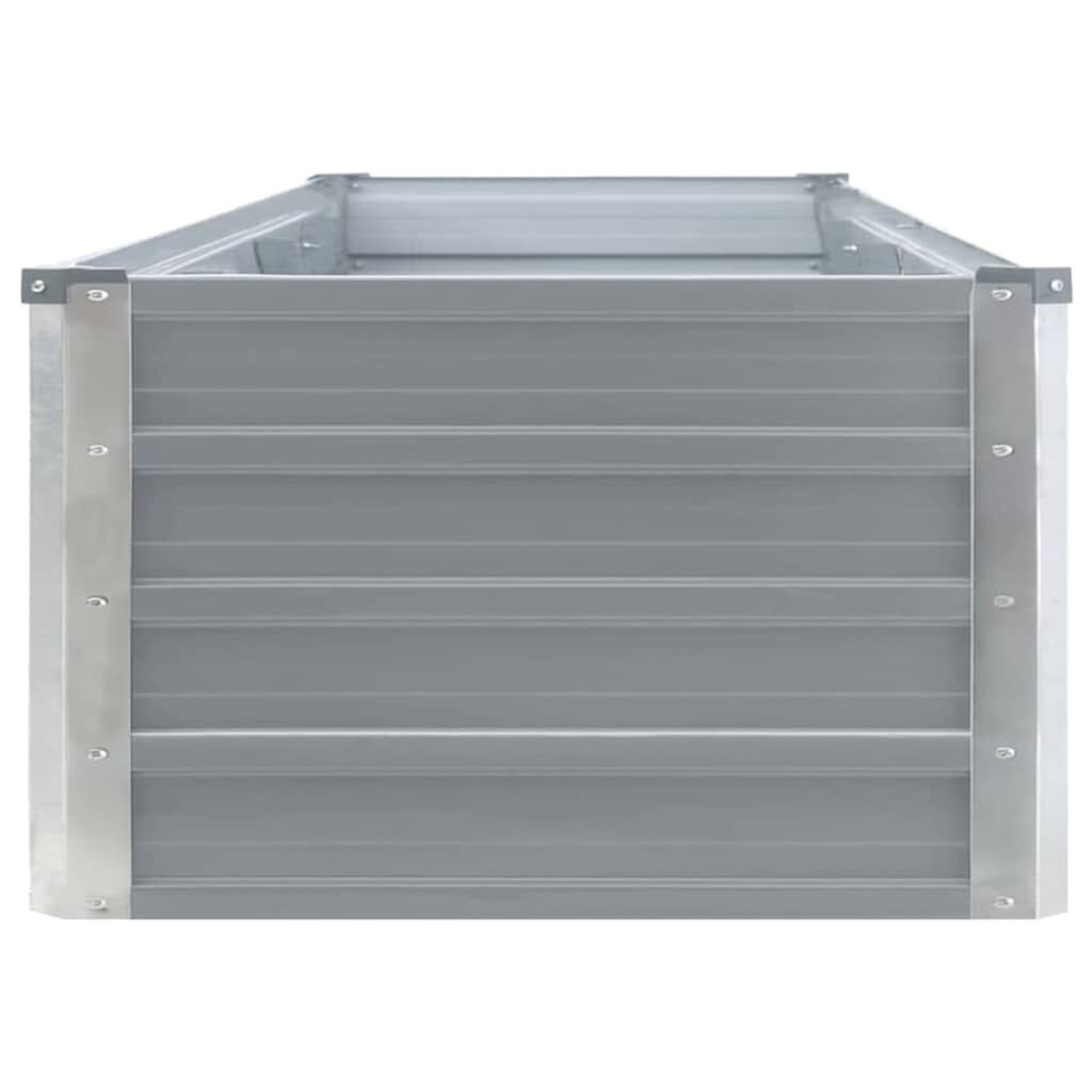 Verhoogde Plantenbak Grijs Gegalvaniseerd Staal 320x40x45 cm - 34% Korting!