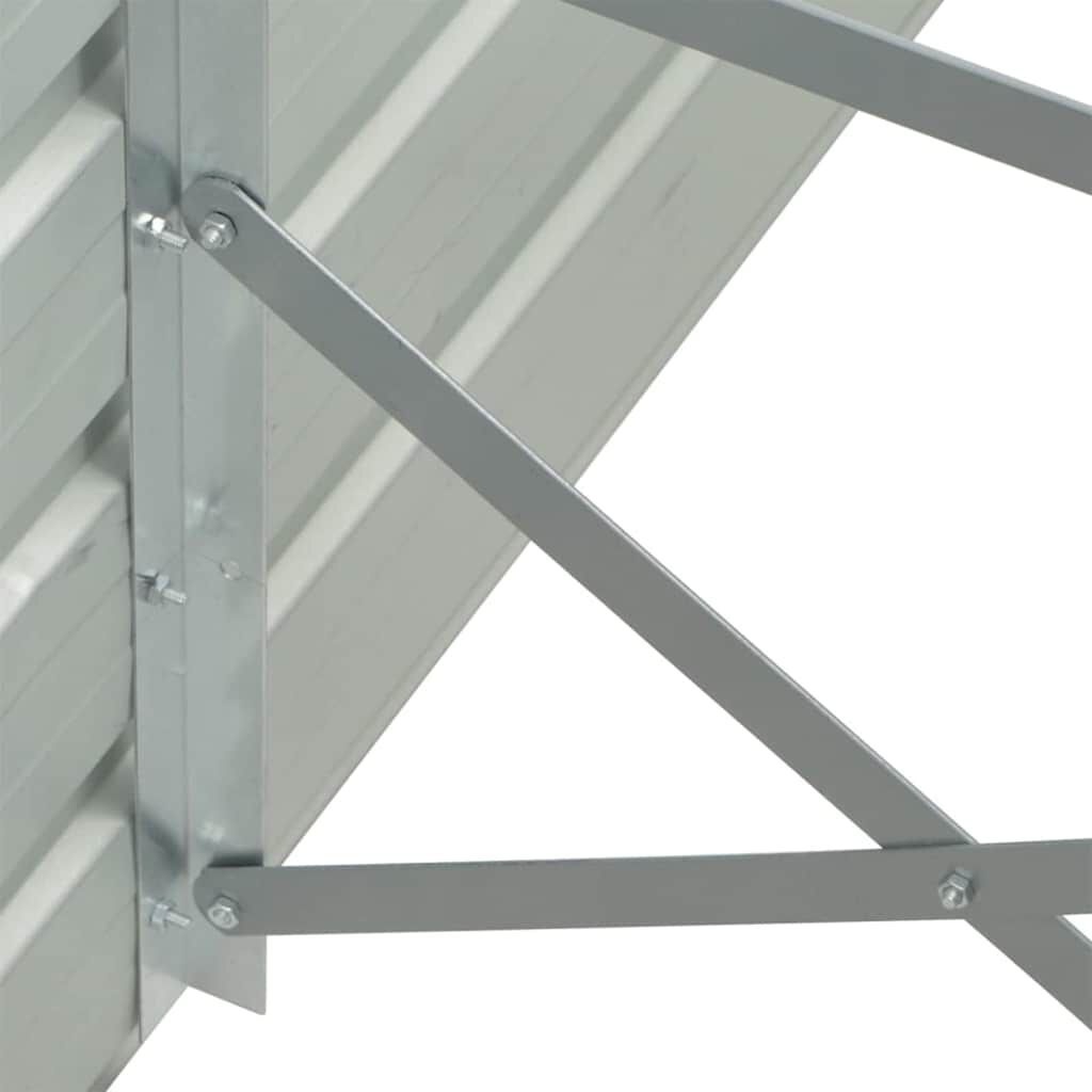 Verhoogde Plantenbak Grijs Gegalvaniseerd Staal 320x40x45 cm - 34% Korting!